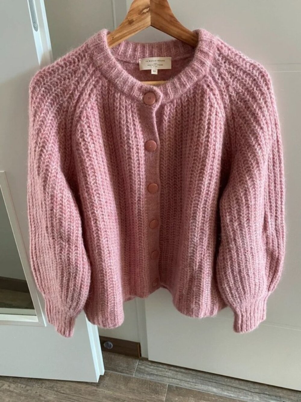 Sezane Emilie Dusty Pink Cardigan XS